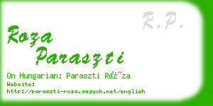 roza paraszti business card